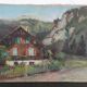 Chalet in the mountains, HST painting 40 x 50