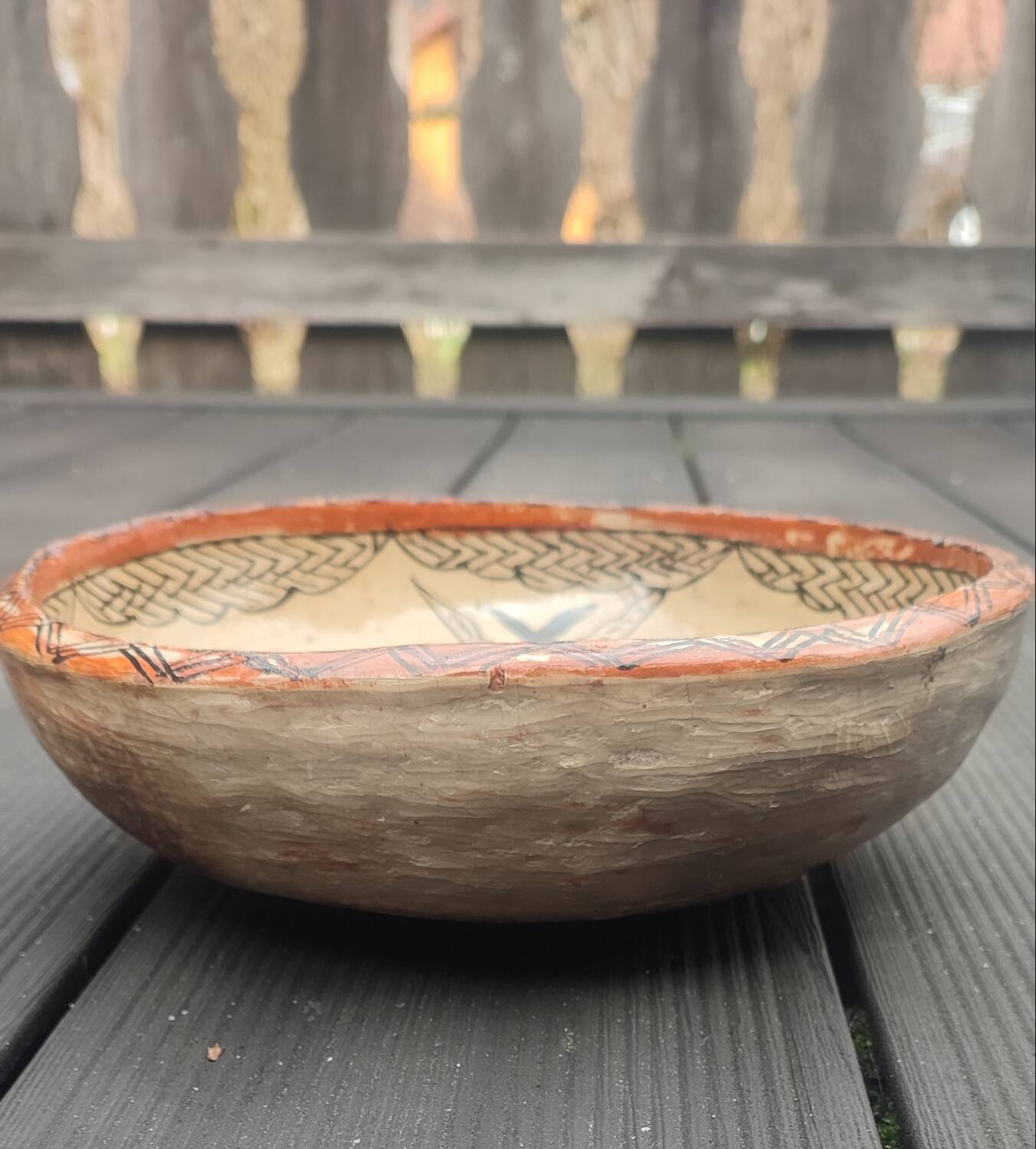 Old Berber craftsmanship salad bowl Kabylie Rif
