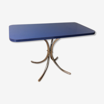 Table en formica bleu années 70