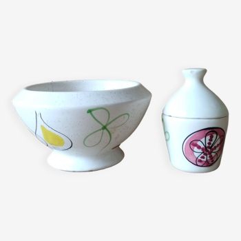 Mortar and mustard pot Lili VOLTZ Vallauris