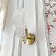 White Murano glass leaf wall light
