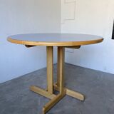 80s round beech table