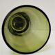 Cylindrical vase green glass Scandinavian design 70s