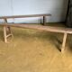Duo of oak farm benches