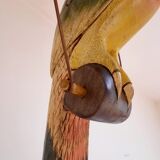 Wooden parrot suspension