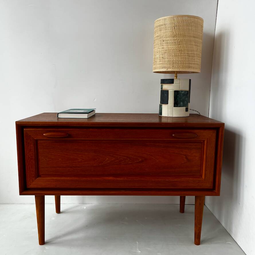 Scandinavian low "TV" unit in teak.