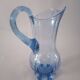 Art Glass Blue Pitcher