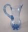 Art Glass Blue Pitcher