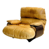 Marsala armchair by Michel Ducaroy – Ligne Roset (1971) – Cognac leather