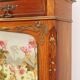 Antique Art Nouveau display cabinet in mahogany, Italy, 19th century.