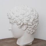Greek head in waxed white plaster