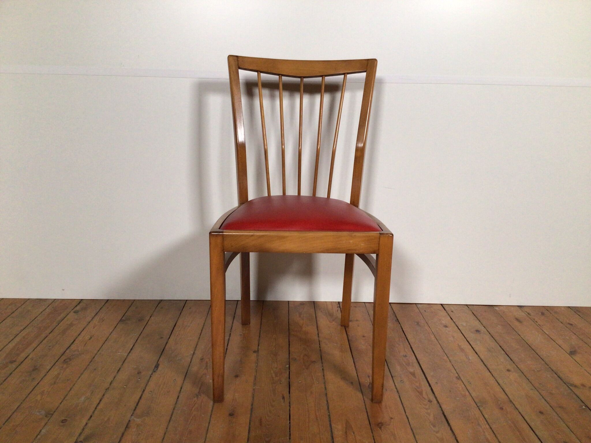 Ensemble de 6 chaises de salle à manger en bois sixties