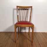 Ensemble de 6 chaises de salle à manger en bois sixties