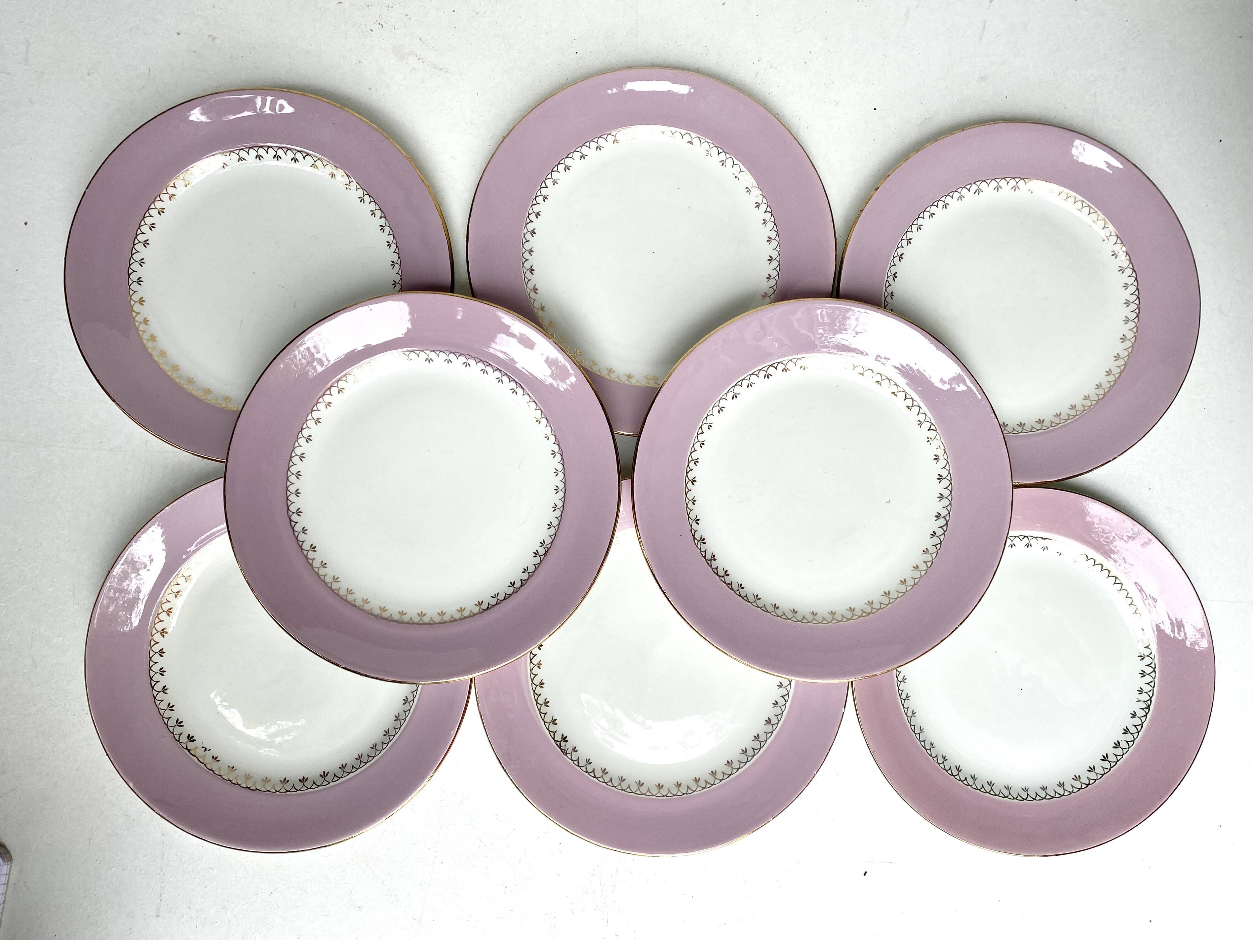 Antique porcelain dessert plates