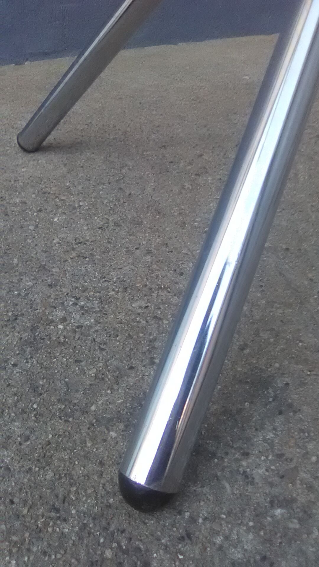 Vintage chrome foot round table