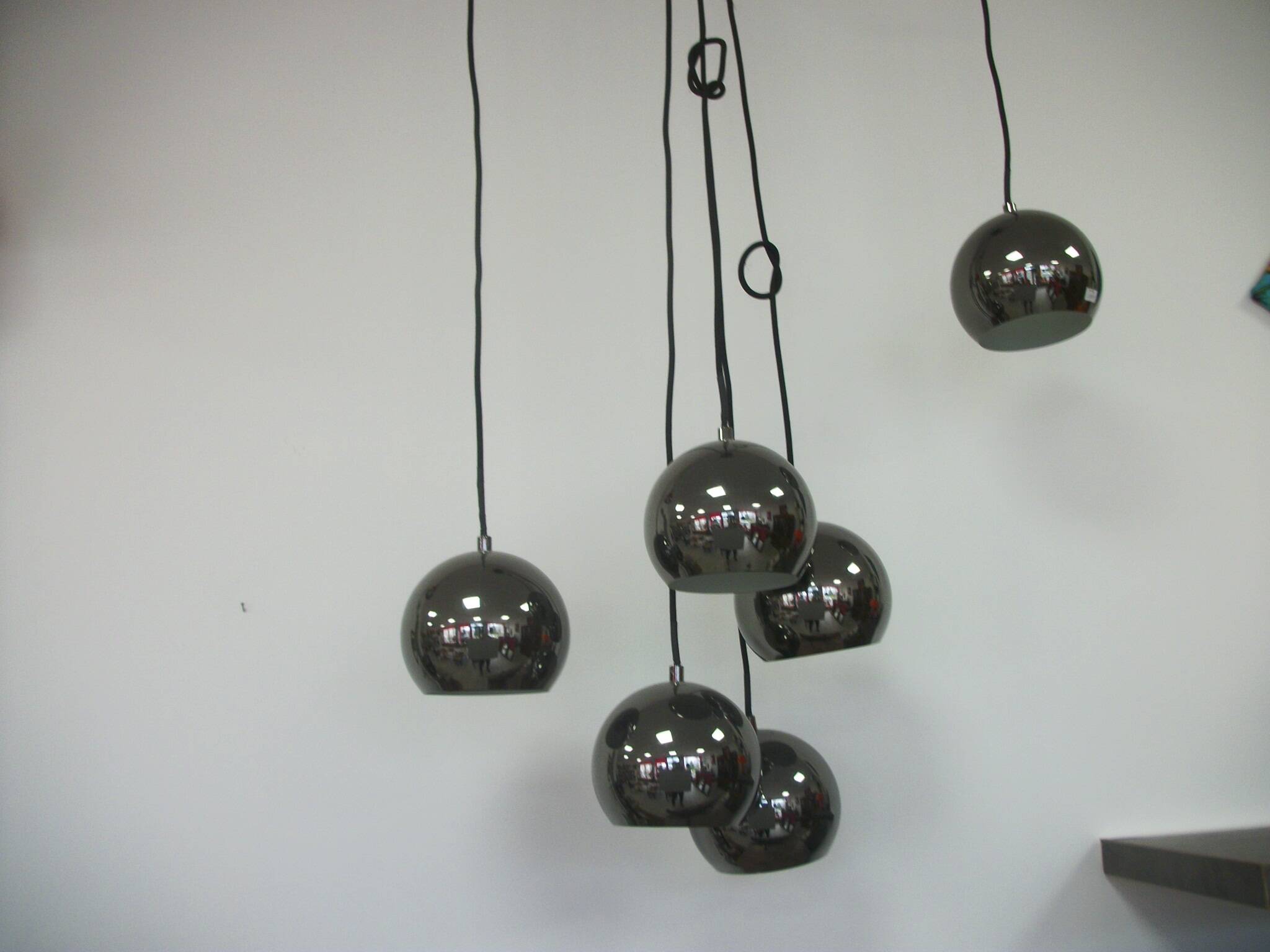 Space age 6 ball light fixture
