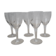 5 chiseled glass stems 1950