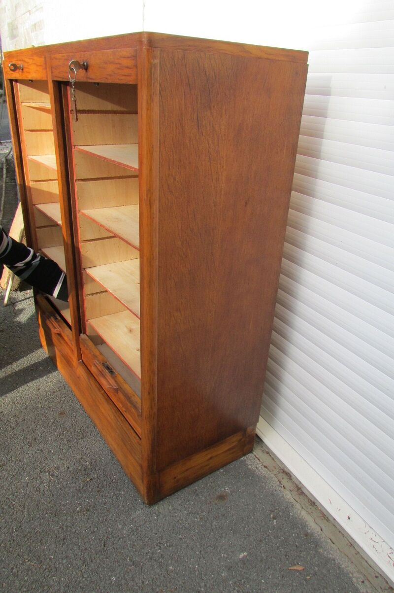 Double curtain binder, 1950-1960 in oak