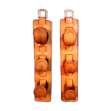 Leather wall hooks 1960s