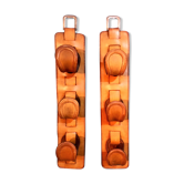 Leather wall hooks 1960s