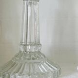 Pair of molded glass candle holders