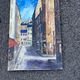 Painting by Dominique Brochard "Domi" – Street Scene – 1967