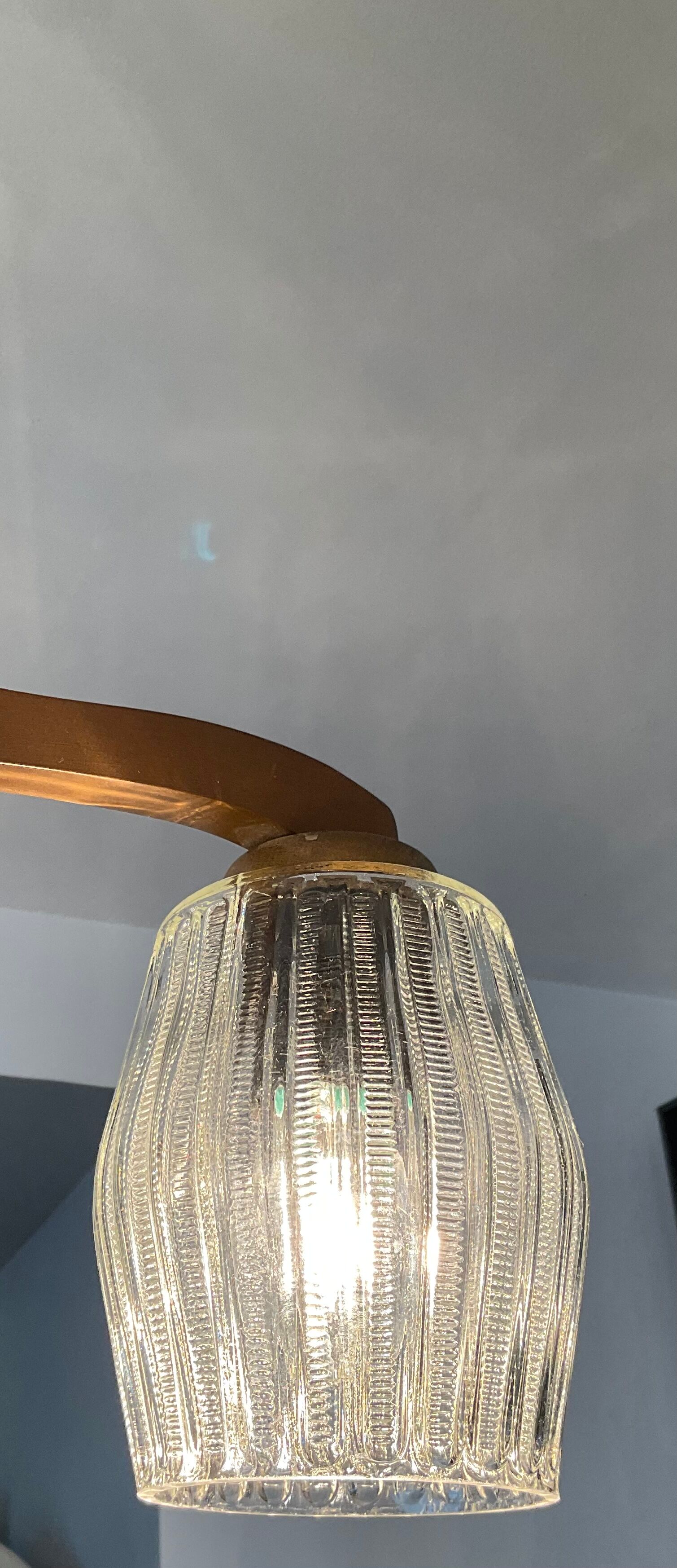 Scandinavian teak chandelier from the 60s and 70s