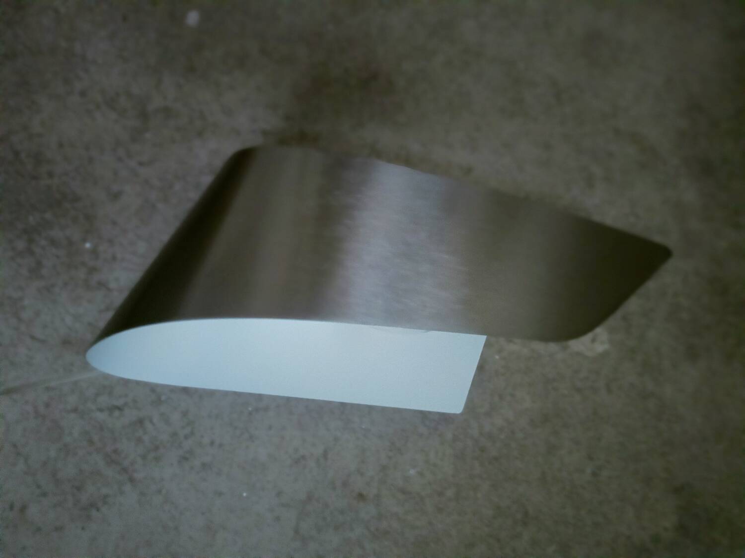 Brushed steel wall light Space Age