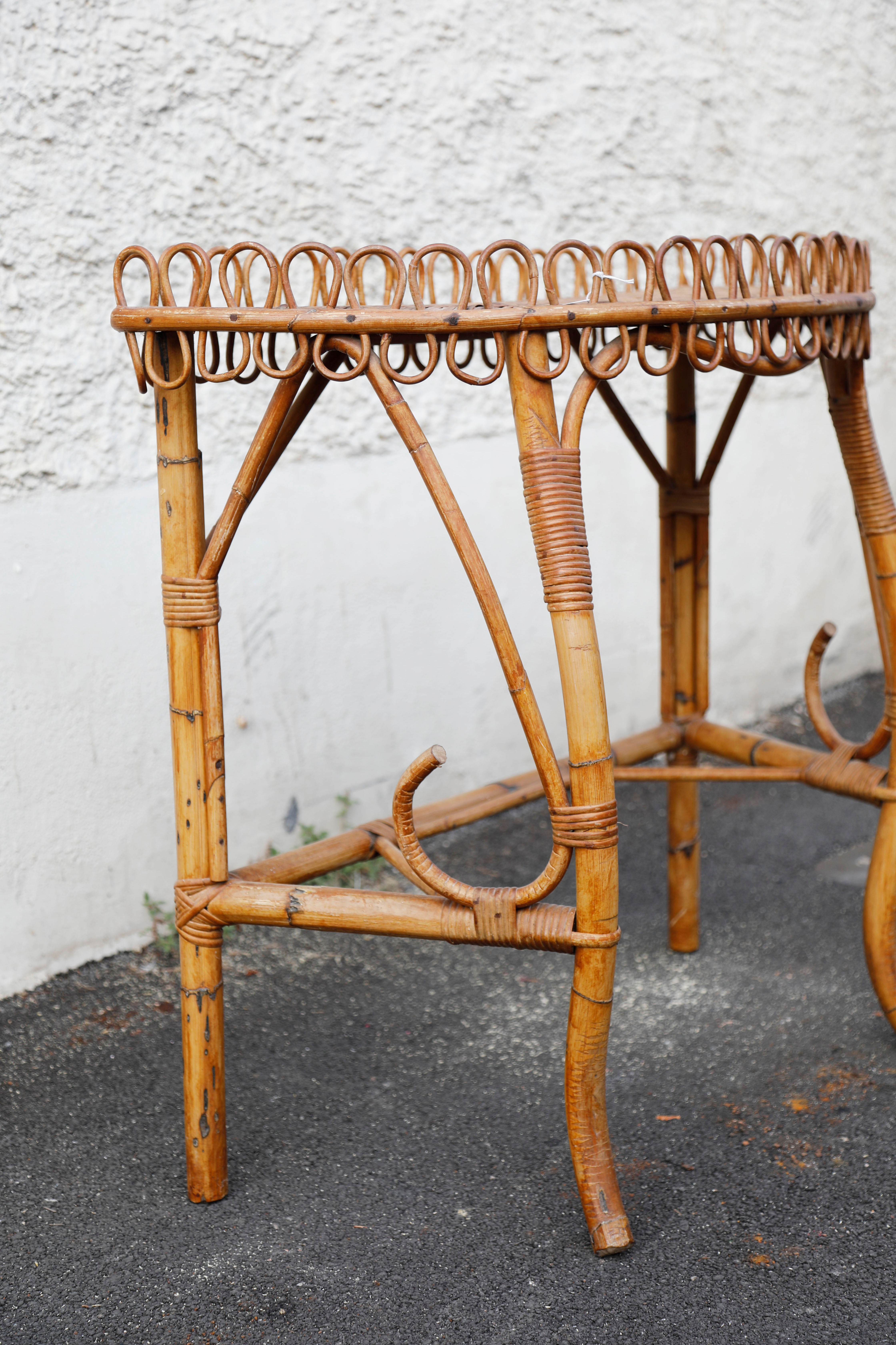 Rattan console