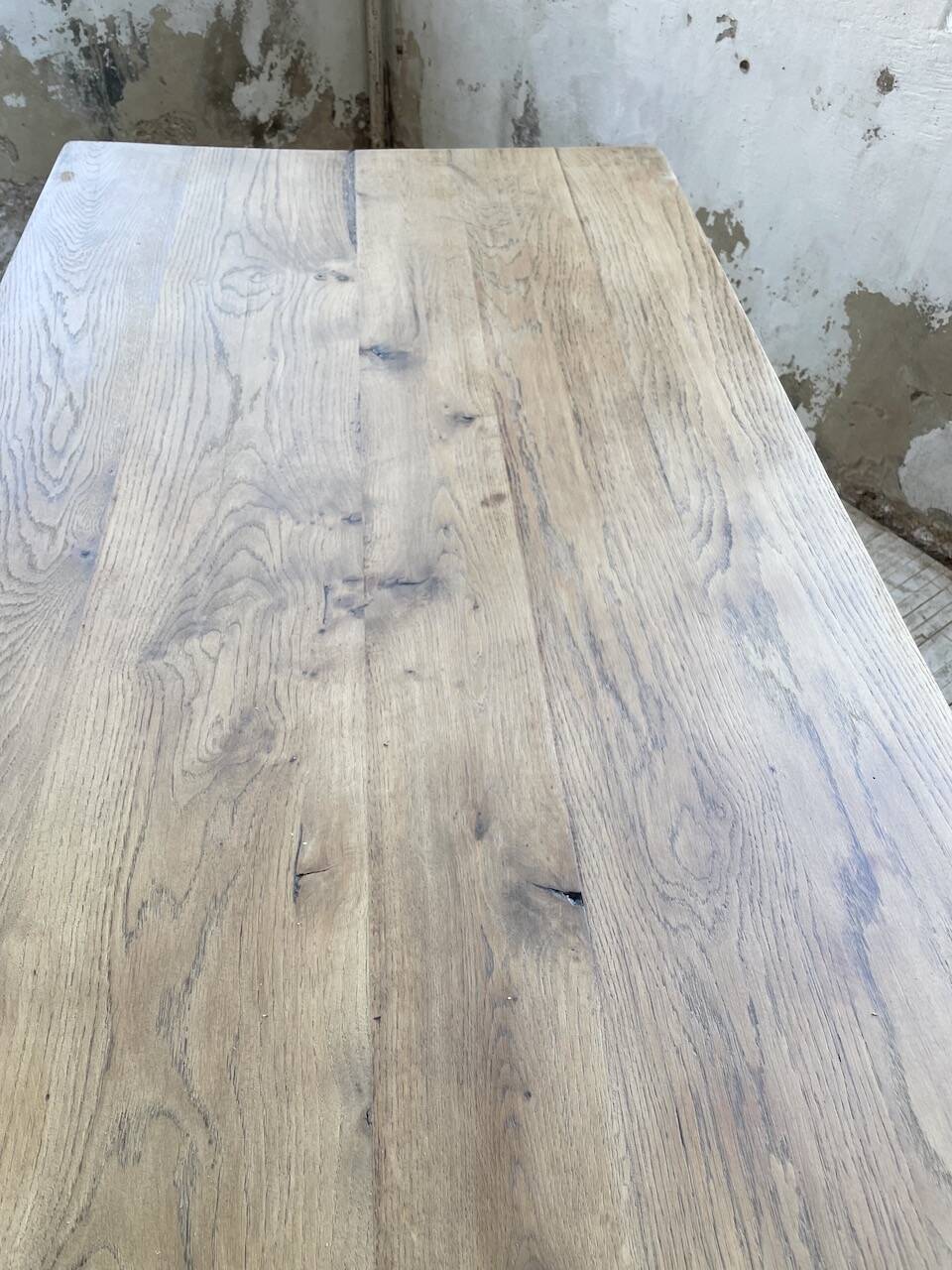 Solid oak farmhouse table 185cm
