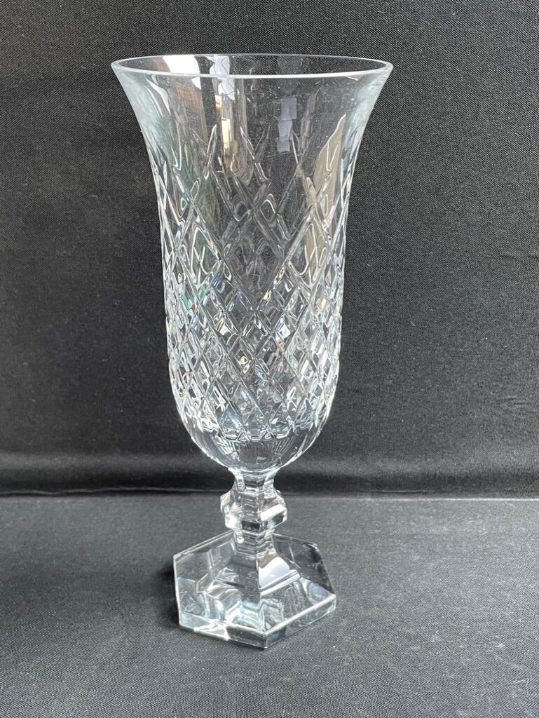 Sèvres crystal vase stamped