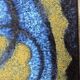 Vintage enamelled ceramic trivet – 1970s – Abstract decor