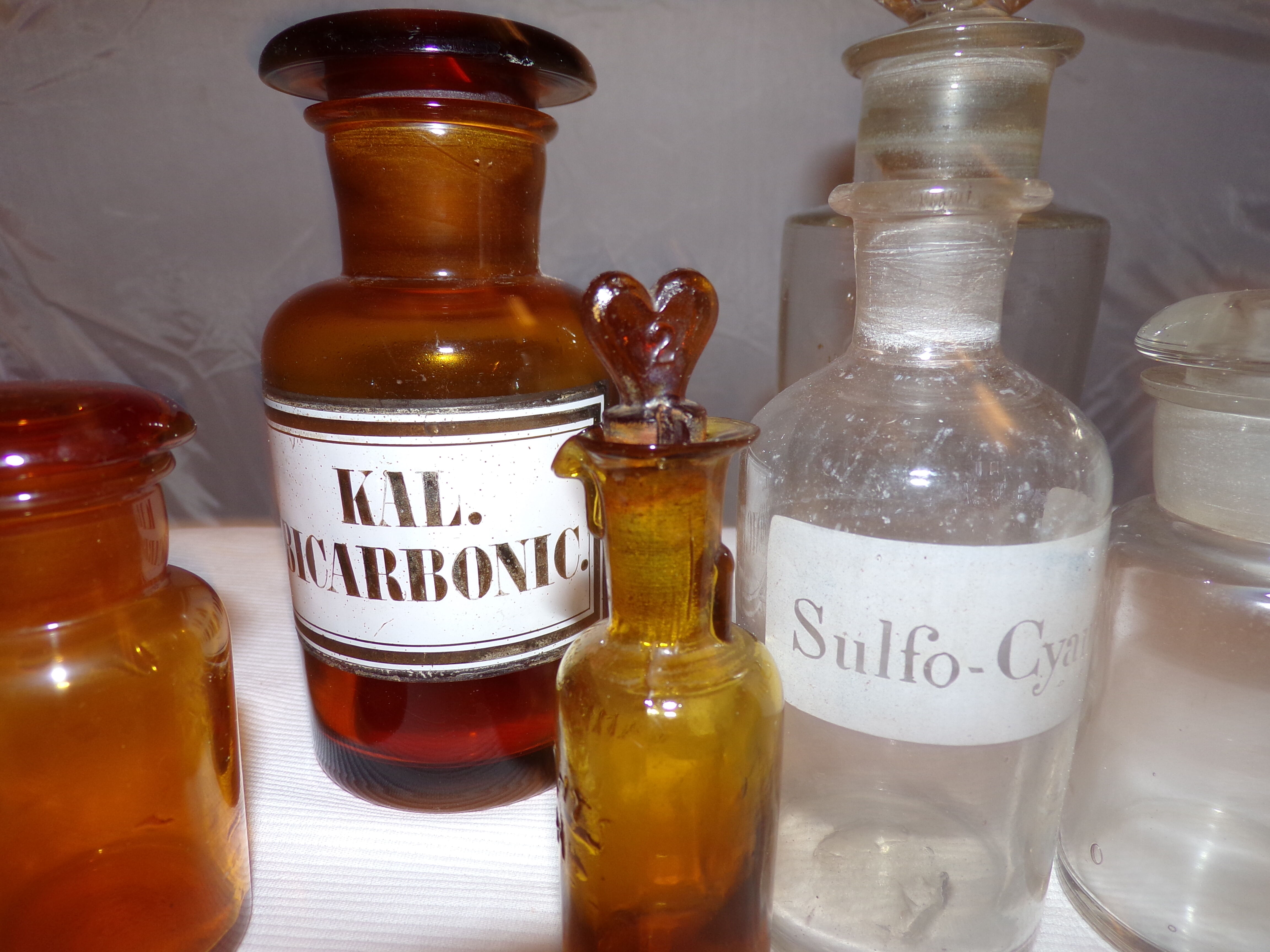 Former pharmacy bottles