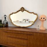 Horizontal vintage shell mirror