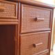 Vintage rattan desk from the 1970s.