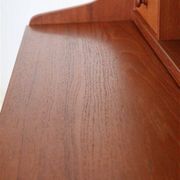 Tall mid-century teak secretary desk / Danish modern design / 1960s