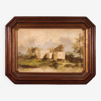 Peinture de paysage à l'huile du 20ème siècle