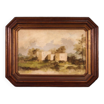 Peinture de paysage à l'huile du 20ème siècle