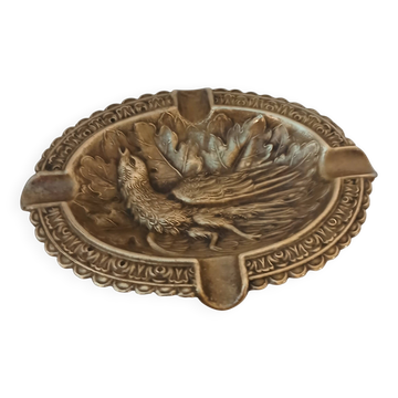 Vintage brass ashtray from the 1940s-1950s.