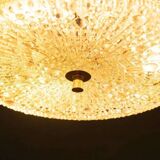 Midmod glass and brass suspension, Orrefors Sweden