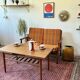 Teak and wool sofa, Denmark 60s/70s, vintage, mid-c modern