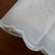 Nappe toile cirée 260 x 150 blanche motifs fleurs
