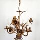 Hollywood Regency Roses kroonluchter, Verguld, Drie Armen, Italie