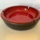Koramic red and black ceramic empty pocket ashtray