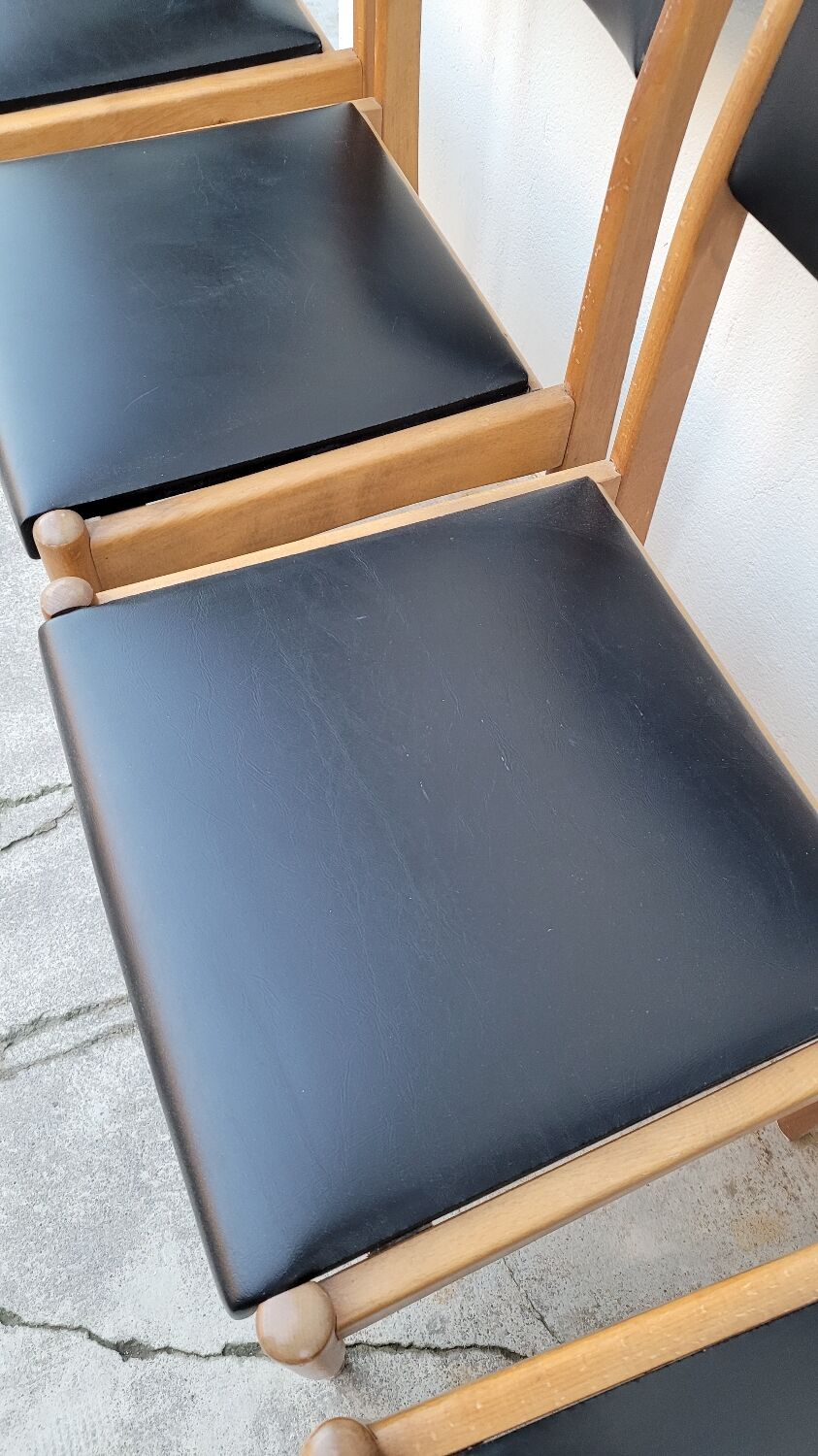Série de 4 chaises scandinave vintage 1950