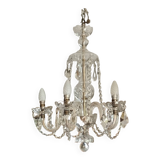 Lustre vintage en cristal, italie, 1940s