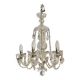 Vintage italian crystal chandelier, 1940s