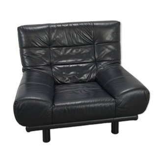 Fauteuil Leren vintage noir