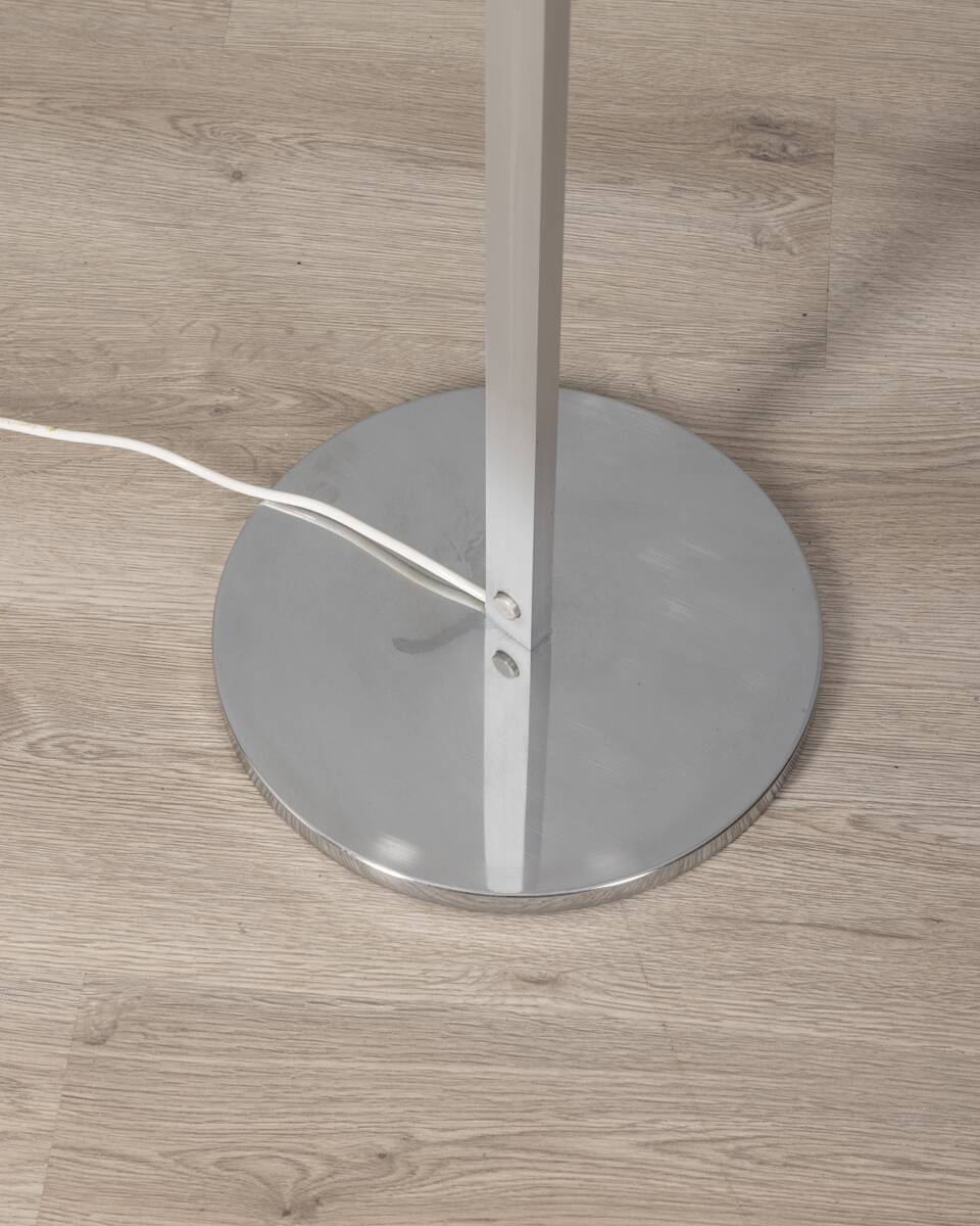 Vintage 70s metal floor lamp with two lights Italian design