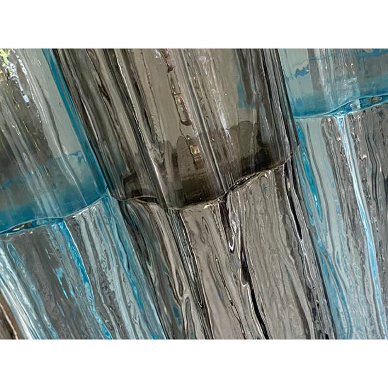 Applique contemporaine en verre de Murano bleu